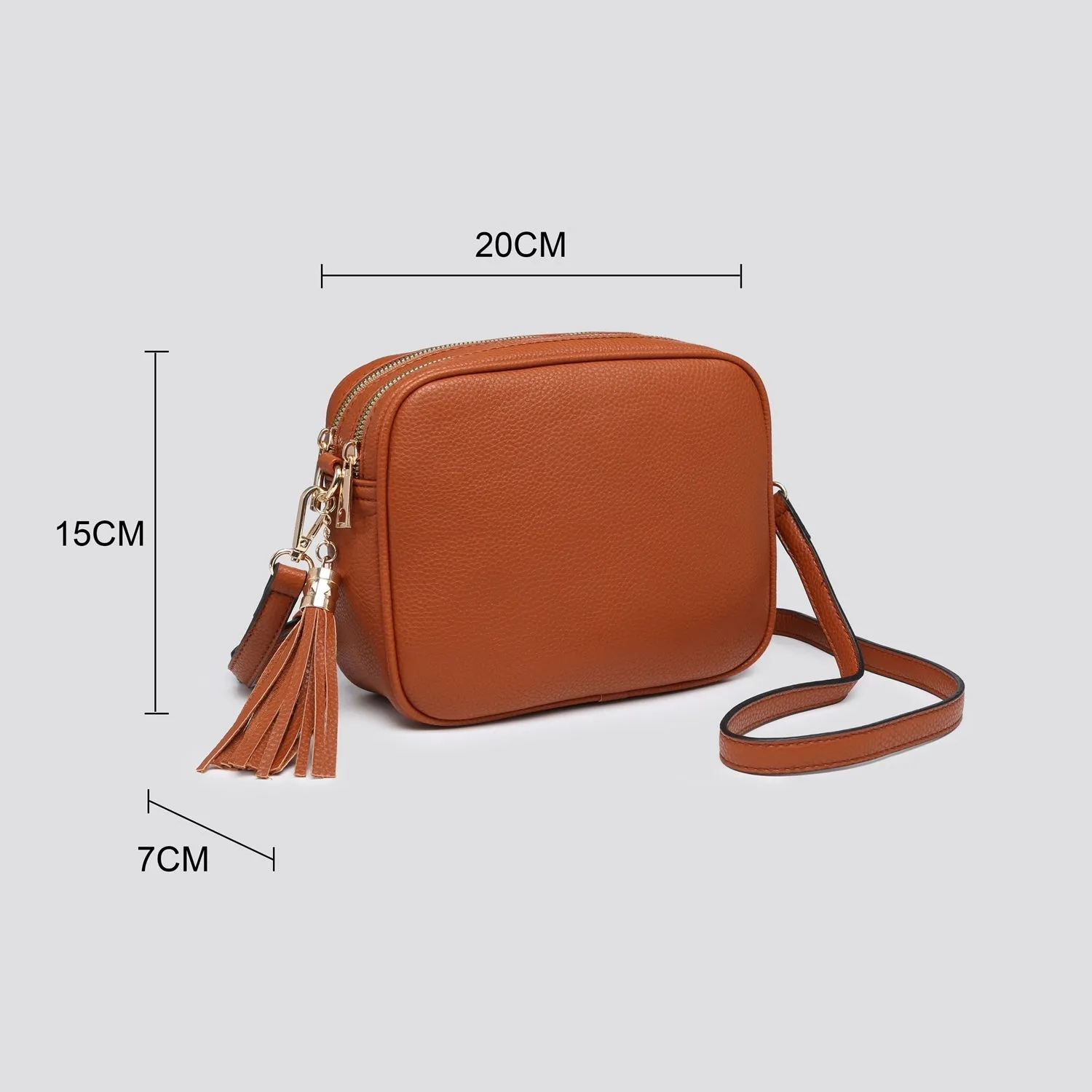 Double Zip Camera Bag - Copper