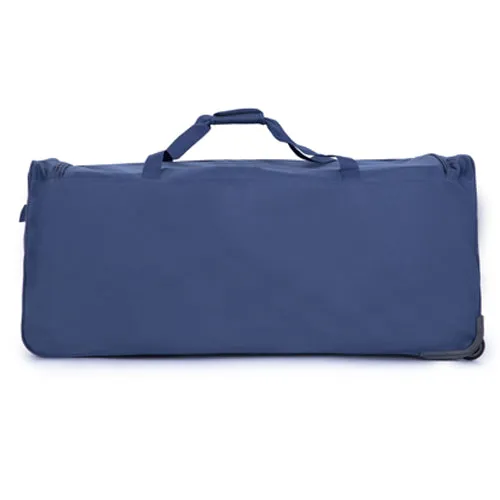 Eagle Unisex Wheeled Holdall Duffle Bag - Navy - Water-Resistant PU Base - Retractable Trolley Handle - Strong & Tough Travel Wheeled Bag, 1,000 Denier Polyester