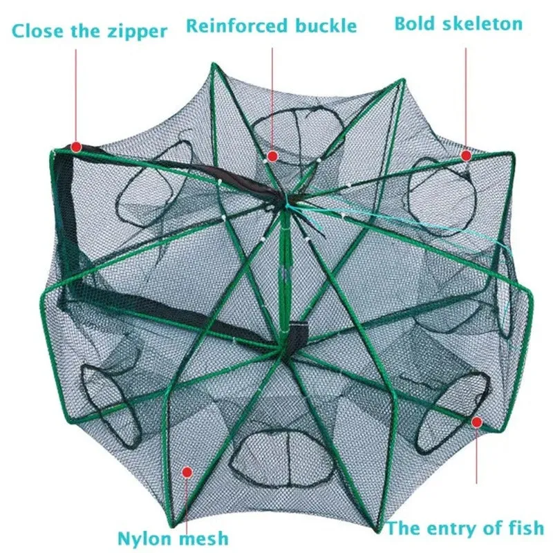 🎁Early Christmas Sale-50% OFF🐠Automatic Folding Hexagon 6 Hole Fishing Net