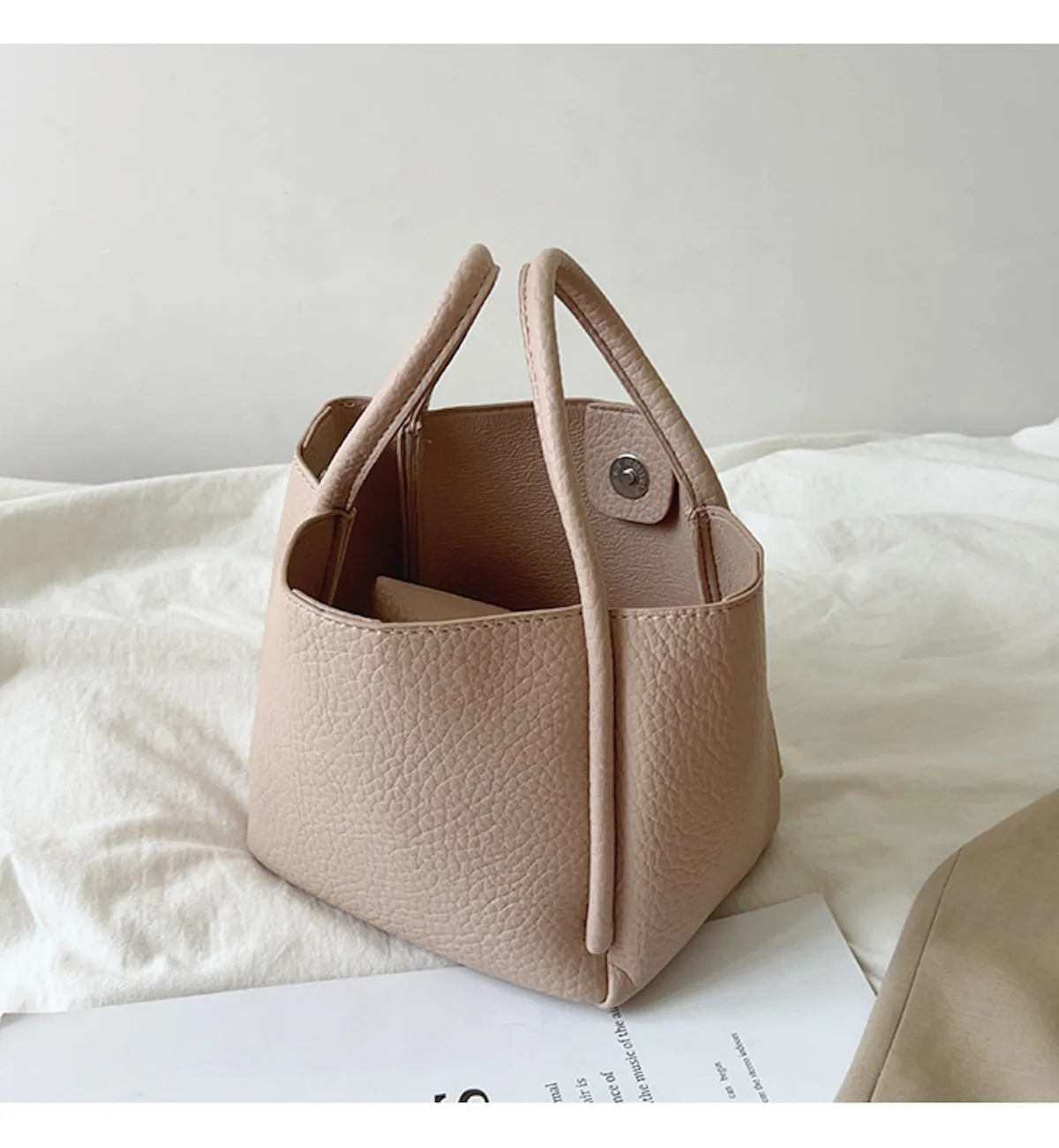 Elena Handbags Soft Leather Bucket Bag