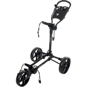 Fastfold Slim 3-Wheel Push Trolley - Charcoal/Black