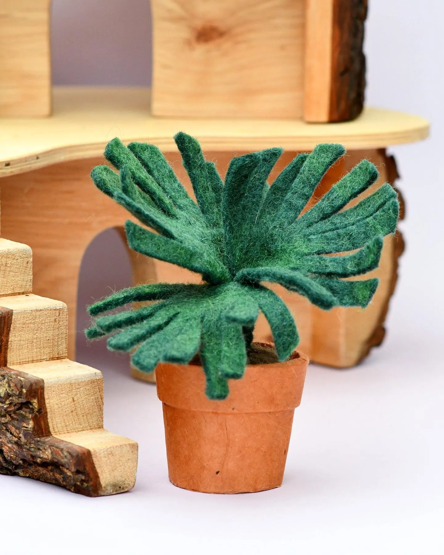 Felt Chalk Sticks Succulent Plant with Lokta Paper Pot