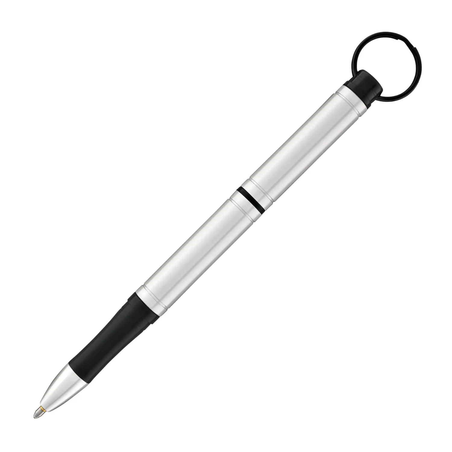 Fisher Space Pen Backpacker Ballpoint Pen in Clear Anodized Aluminum with Key Chain