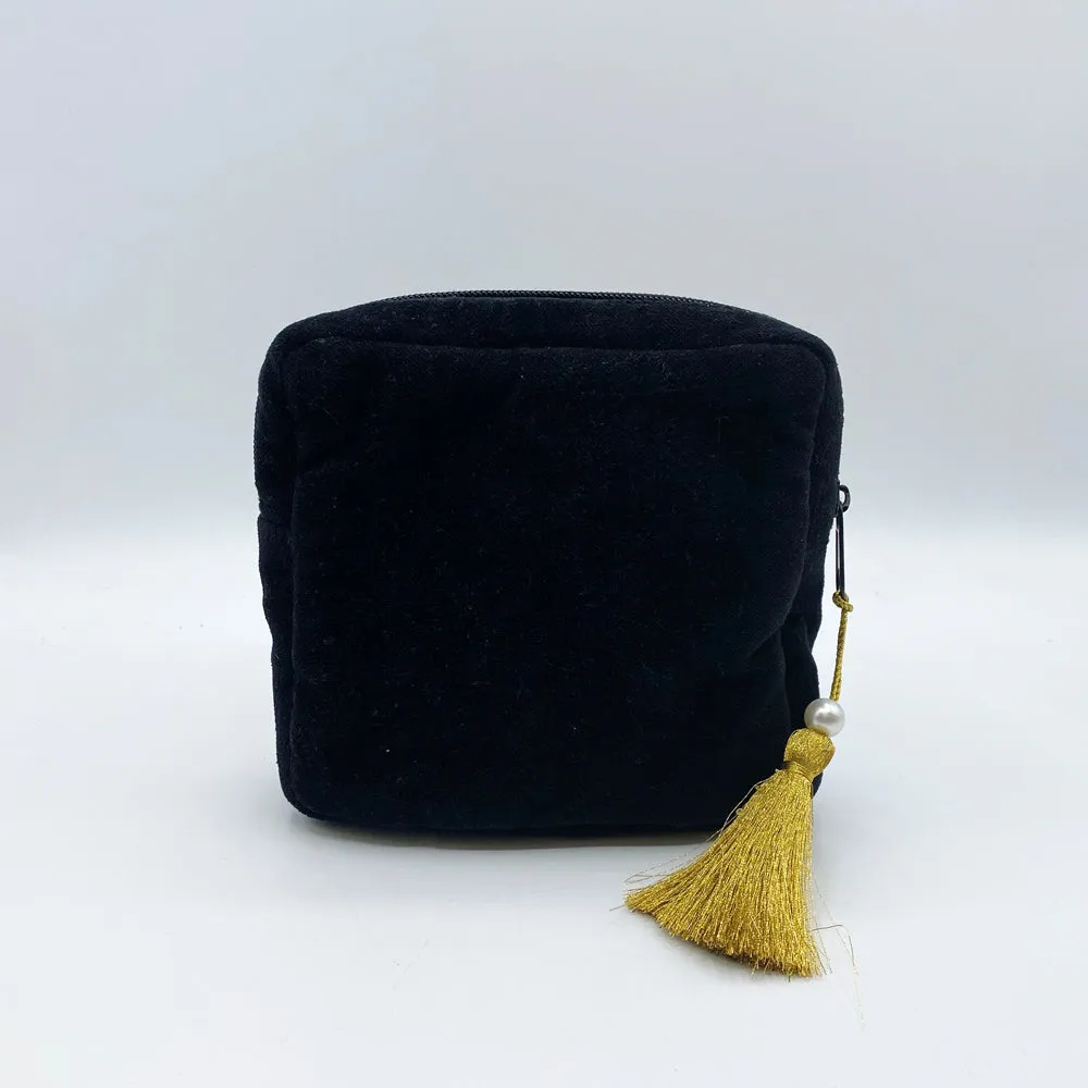 Forage Black Makeup Bag