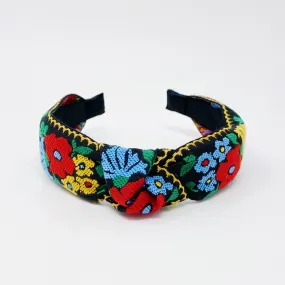 French Floral Embroidered Headband