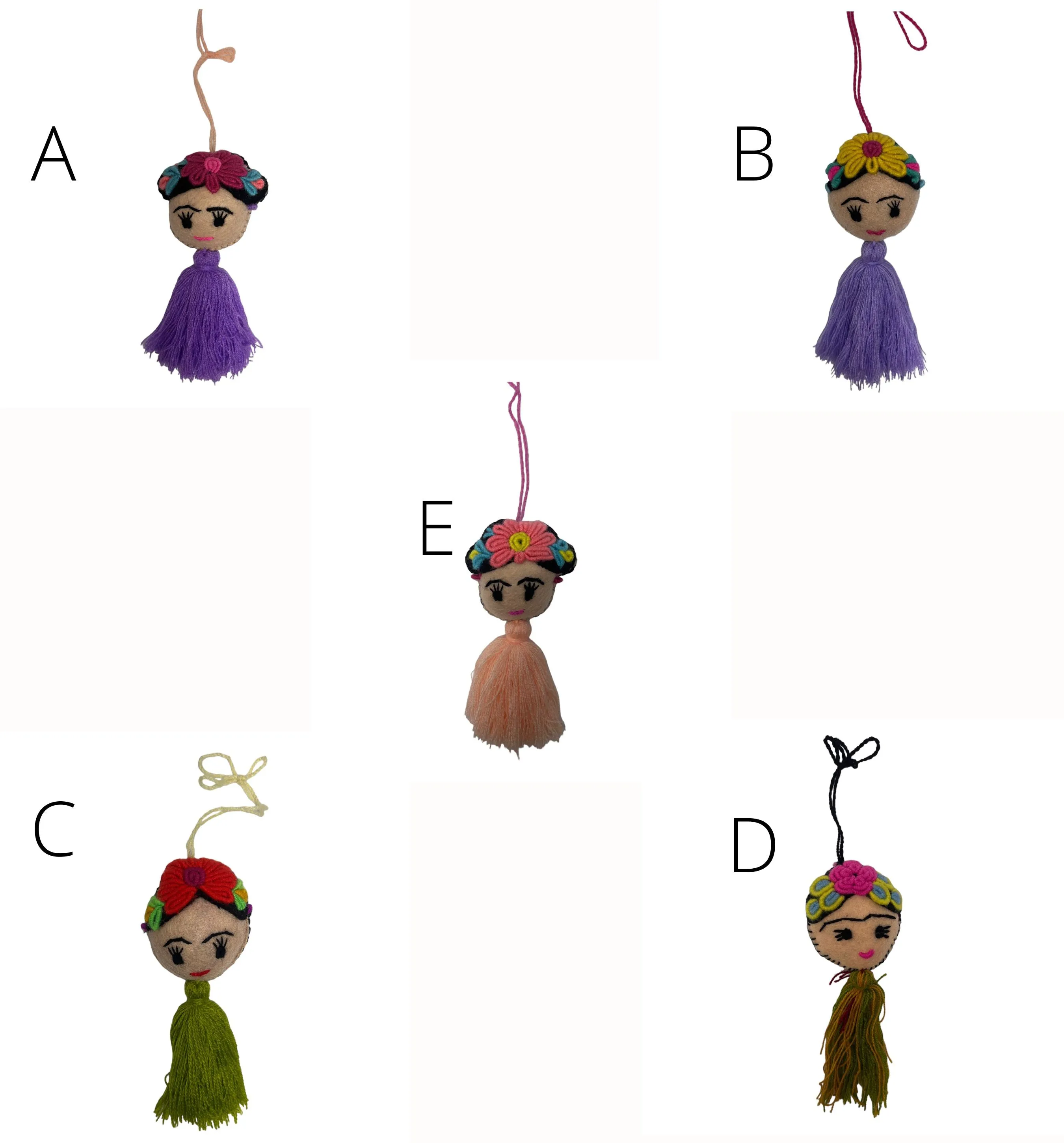 Frida Pom Pom Ornament