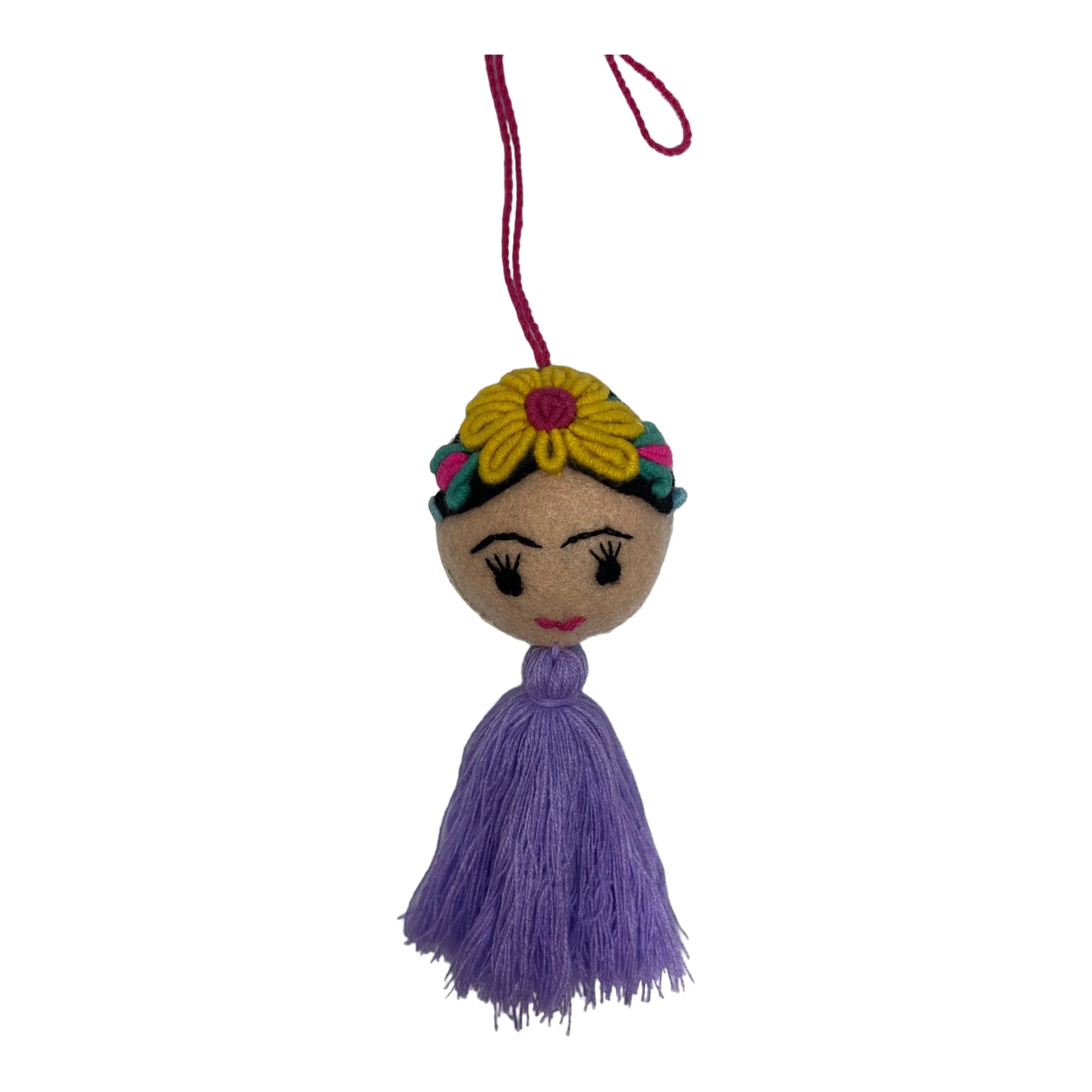 Frida Pom Pom Ornament