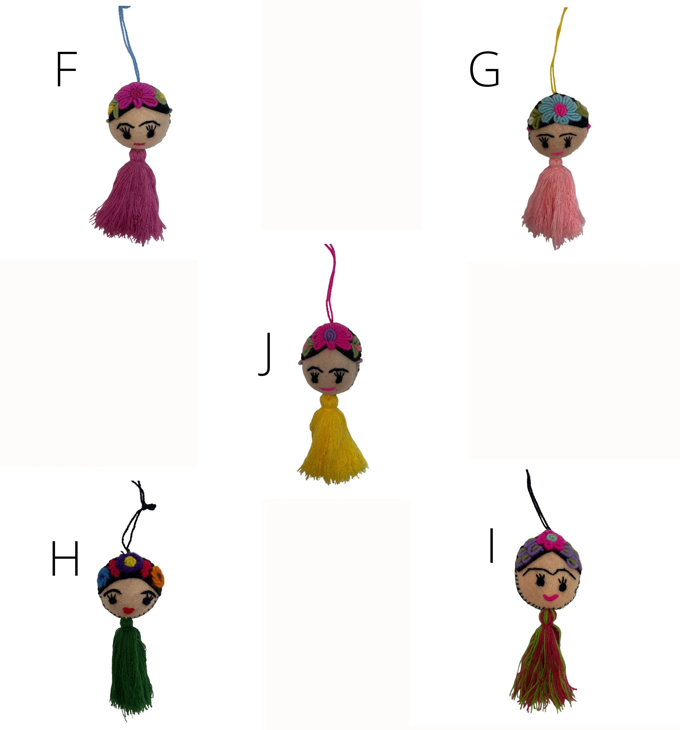 Frida Pom Pom Ornament