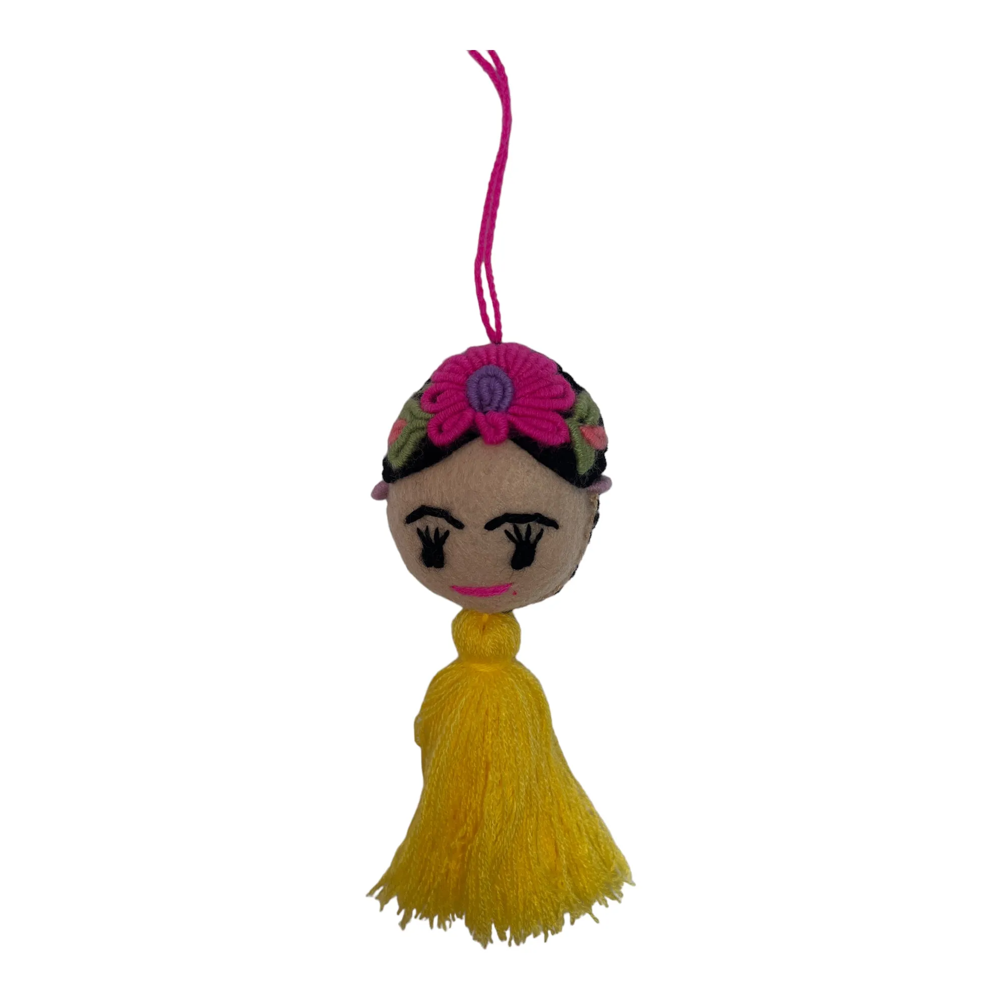 Frida Pom Pom Ornament