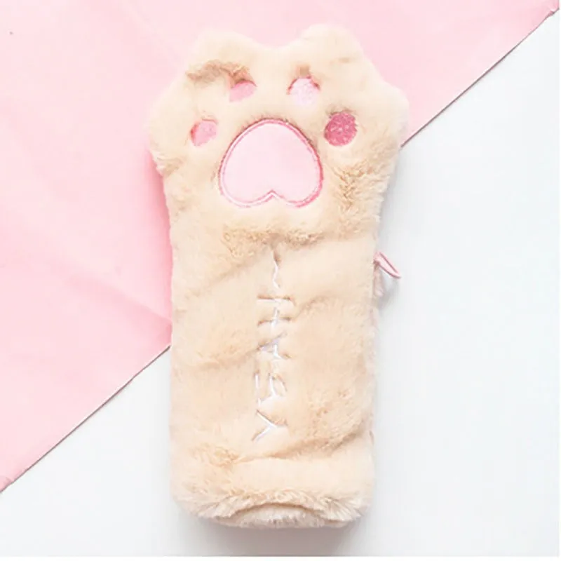 Furry Kitten Paw Pencil Case