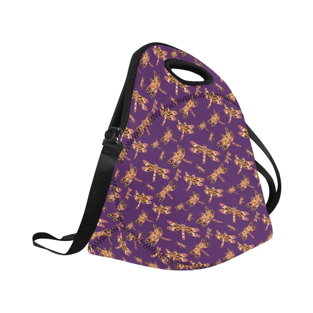 Gathering Yellow Purple Neoprene Lunch Bag/Large