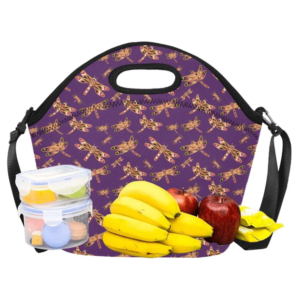 Gathering Yellow Purple Neoprene Lunch Bag/Large