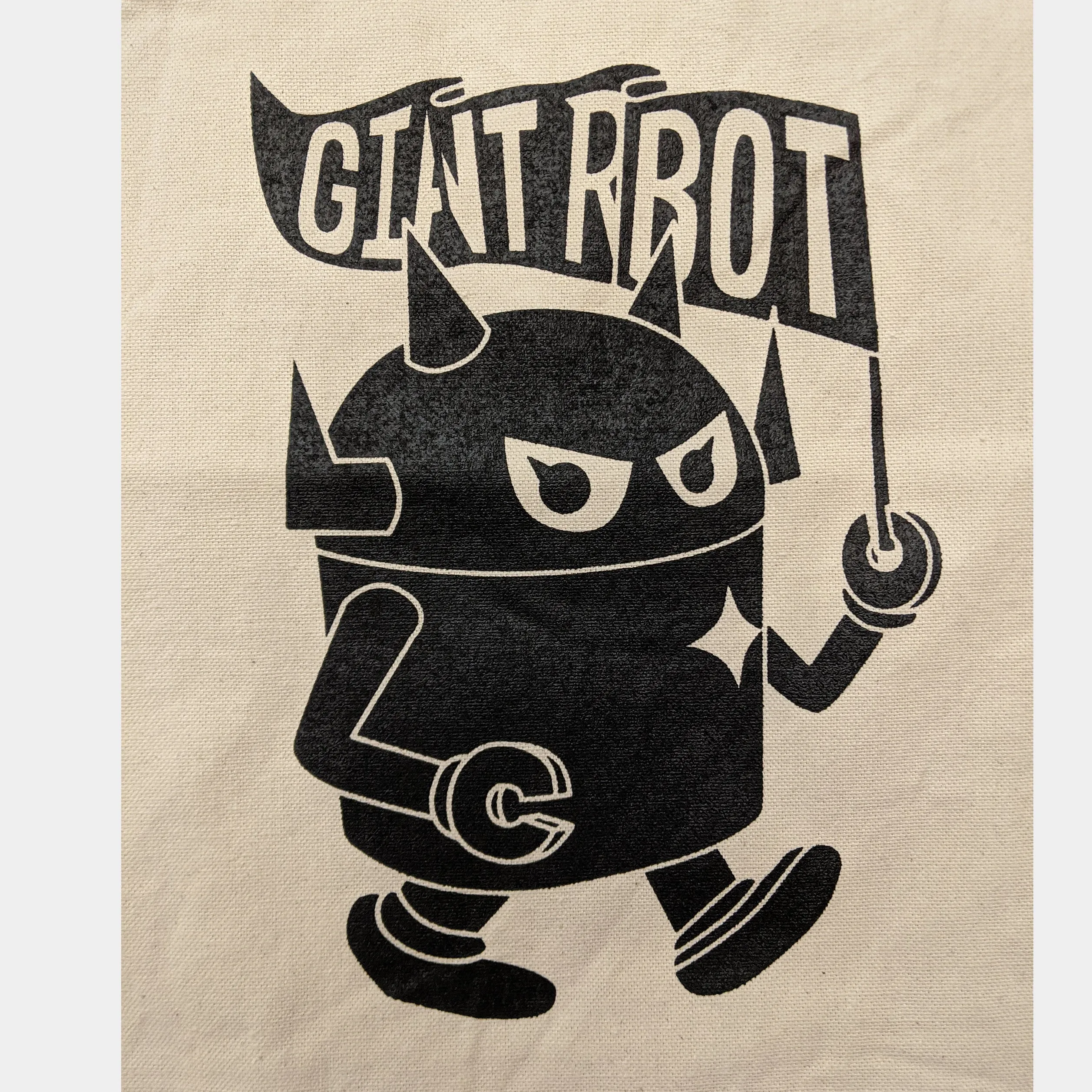 Giant Robot - Big Boss with Flag Tote (Cream)