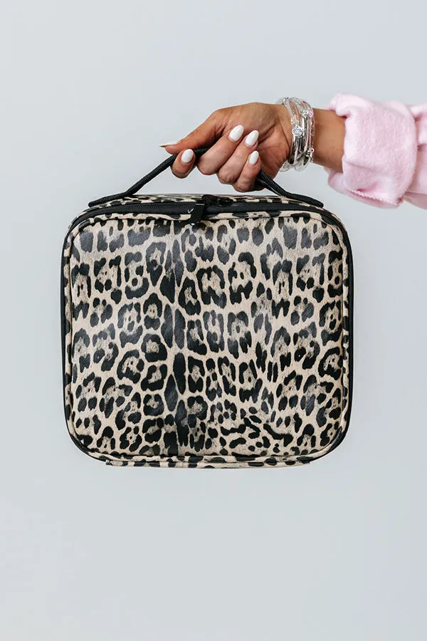 Glisten Up Leopard Cosmetic Bag