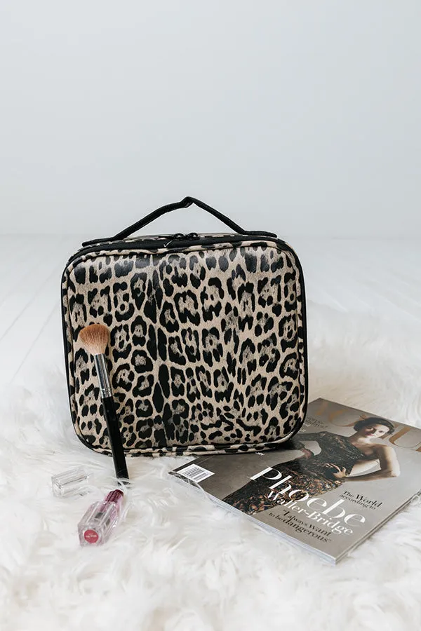 Glisten Up Leopard Cosmetic Bag