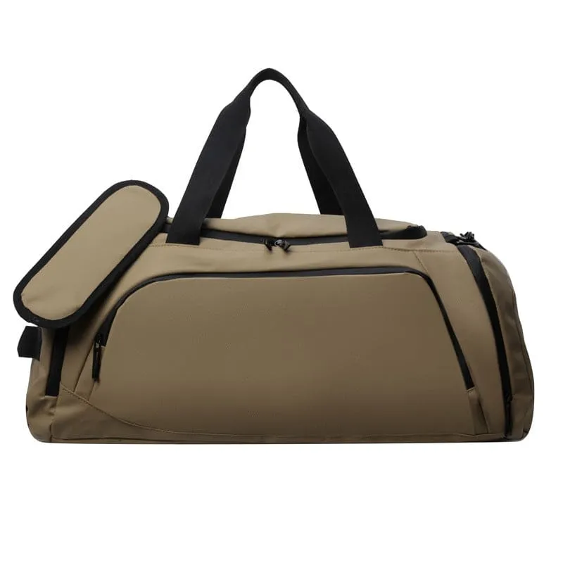 Gray Men's Waterproof Oxford Travel Duffel Bag with Compartments