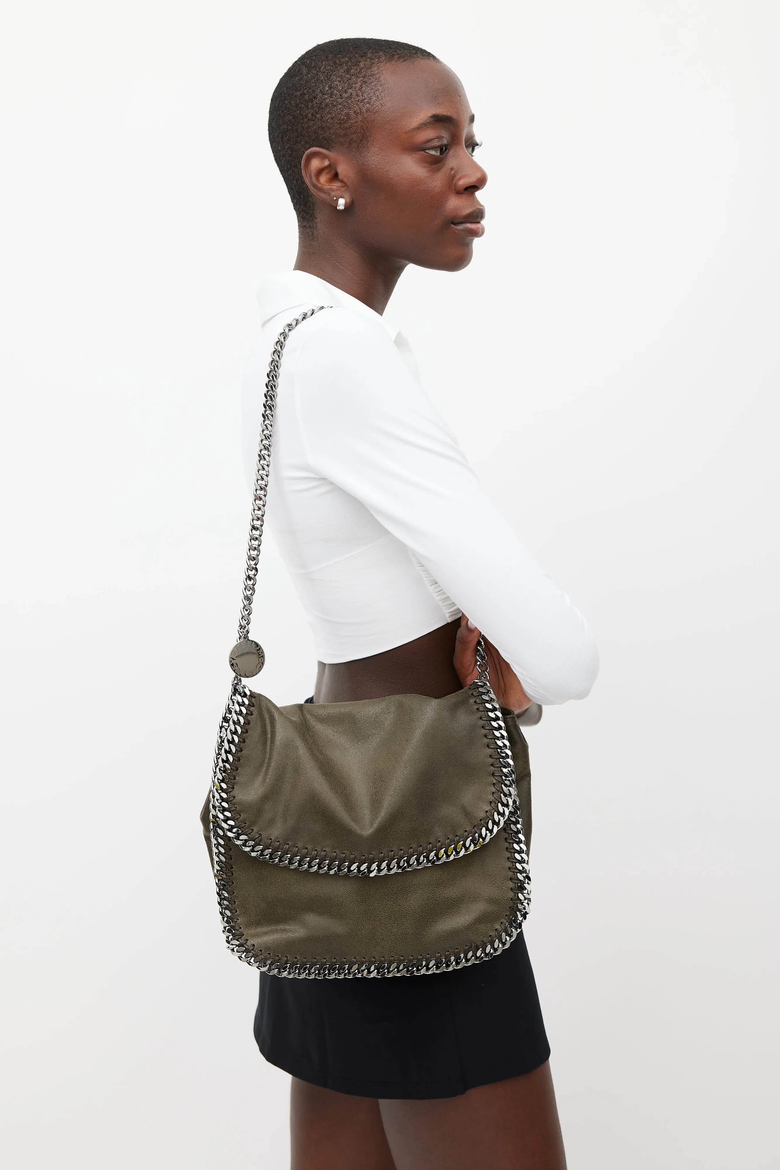 Grey Falabella Flap Bag