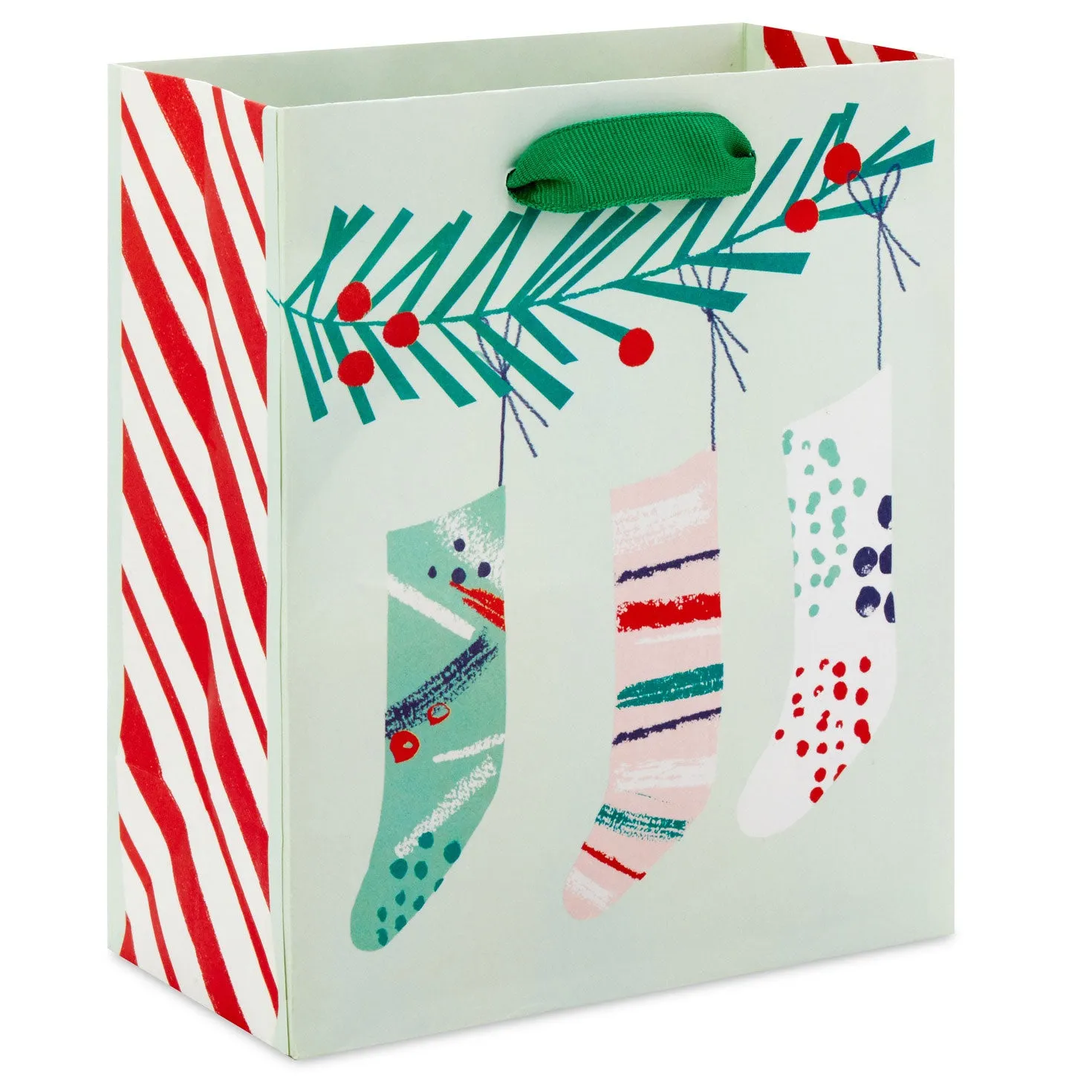 Hallmark 6.5'' Trio of Stockings Small Christmas Gift Bag