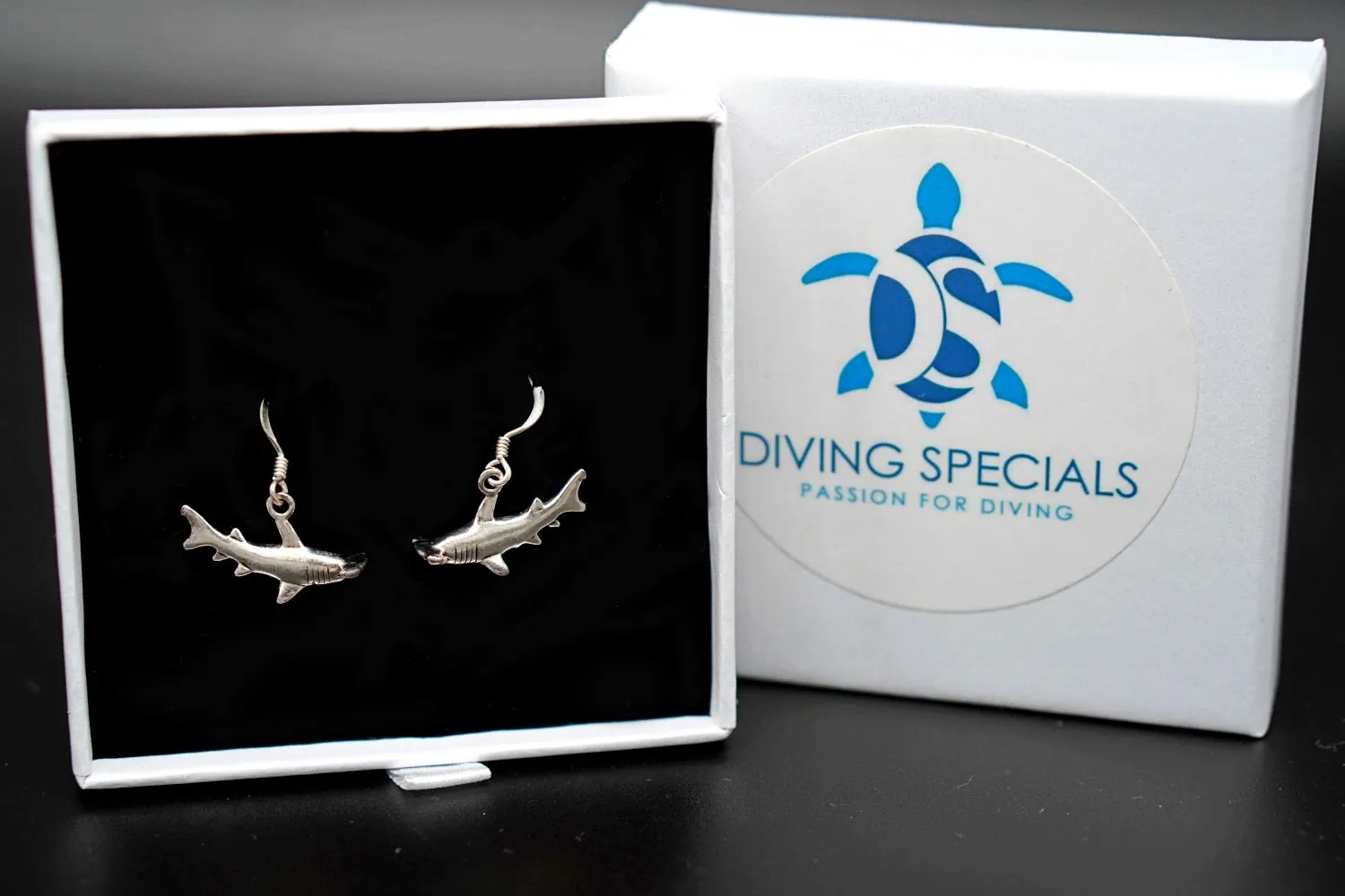 Hammerhead Shark Earrings: 925 Real Silver