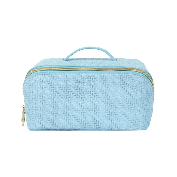 Herringbone Beauty Bag Medium | Bluebell