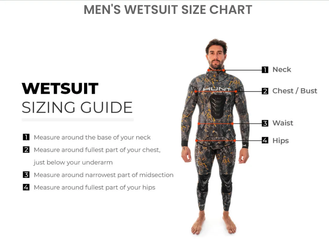 Hunt Master Burnum 'Huntsman' Wetsuit Camo Series 3.5mm or 5mm