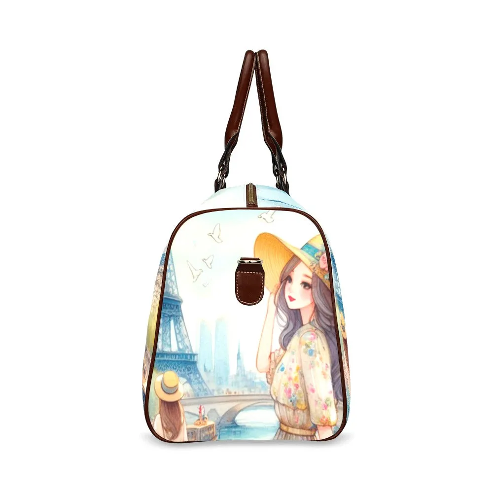 Just a Girl Who Loves Travelling Girl 9 Waterproof Travel Bag/Small (Model 1639)