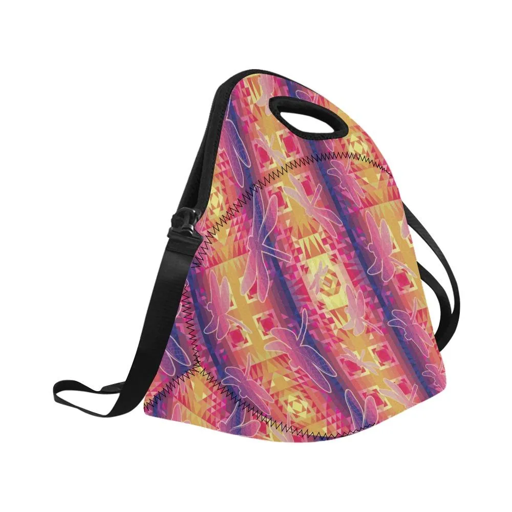 Kaleidoscope Dragonfly Neoprene Lunch Bag/Large