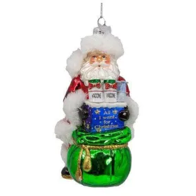 Kurt Adler - Santa with Covid Vaccine Gifts 5-Inch Noble Gems Ornament