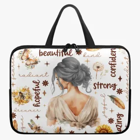 Laptop Sleeve with Handles - Affirmations - Grey Hair