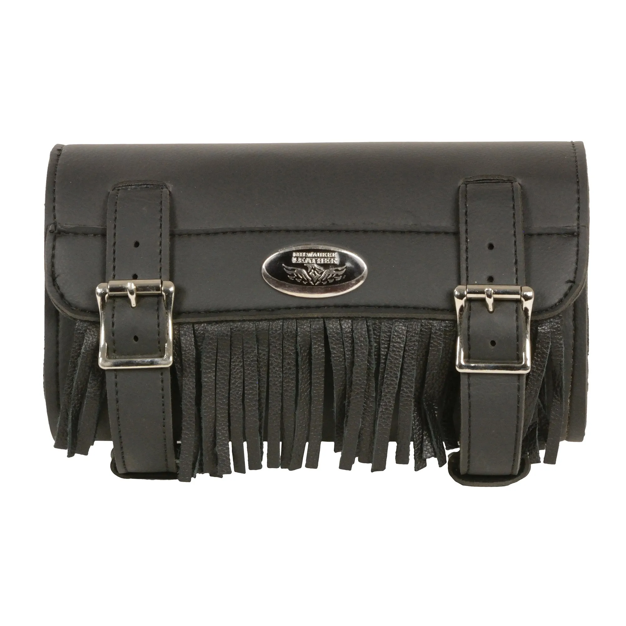 Large Two Buckle Fringed PVC Tool Bag w/ Quick Release(10X4.5X3.25)