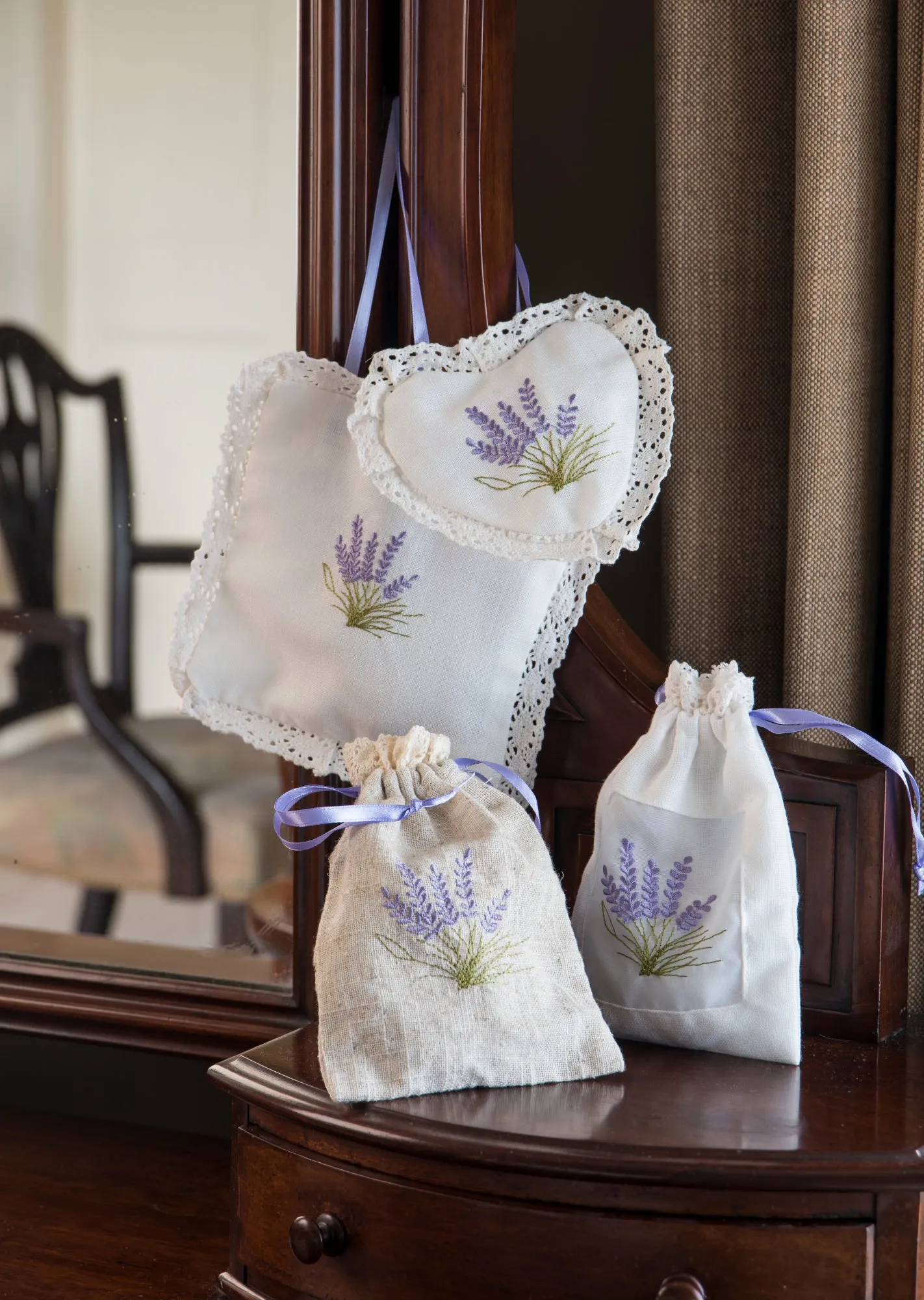 Lavender Cotton Heart Sachet