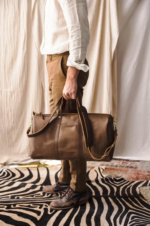 Leather Travel Duffle Bag