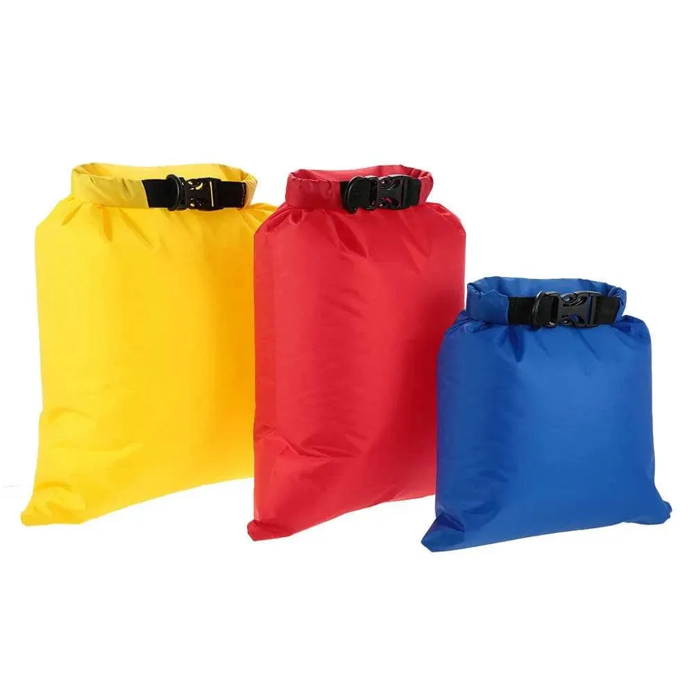 Lixada 3PCS Waterproof Dry Bag 3L 5L 8L Foldable Outdoor Bag Dry Sacks Pack For Camping Drifting Swimming Rafting Kayaking River