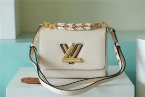 LV Twist MM Epi White For Women, Women’s Bags, Shoulder And Crossbody Bags 9.1in/23cm LV