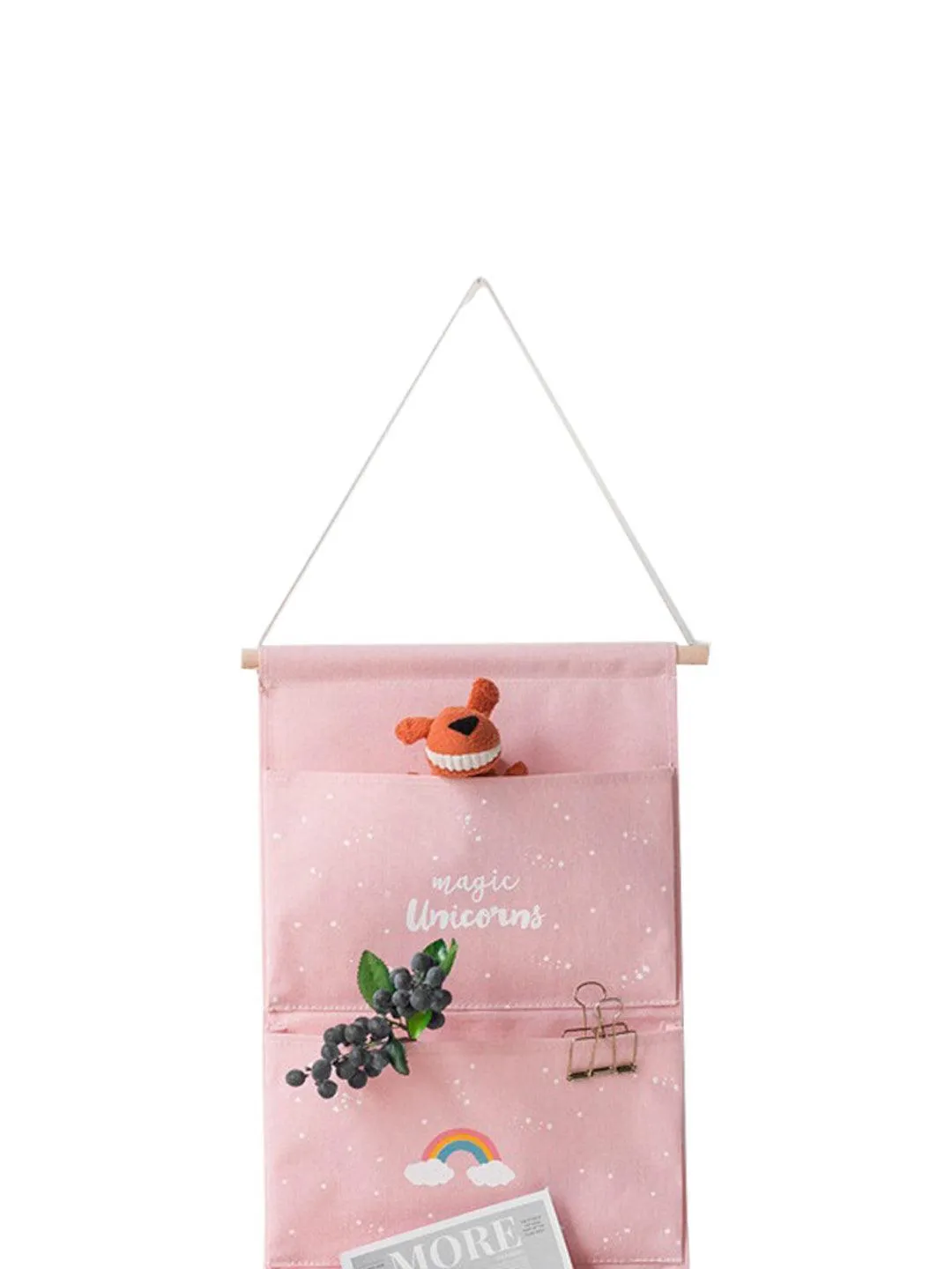 Market99 Wall Hanging Storage Bag With 3 Pocket And Key Hook