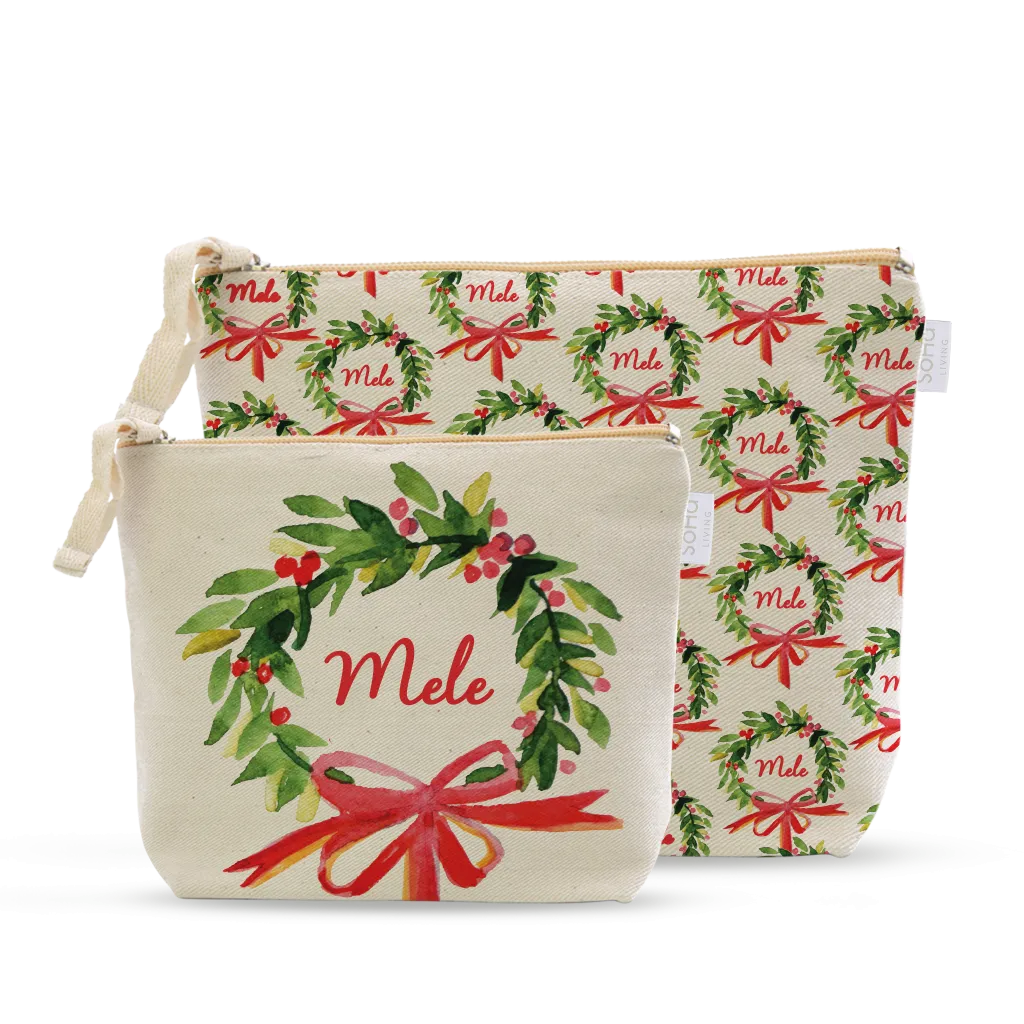 Mele Wreath Cosmetic Bag, Small