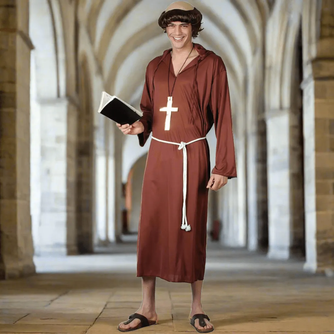 Mens Monk Of The Abbey Religious Halloween Costume