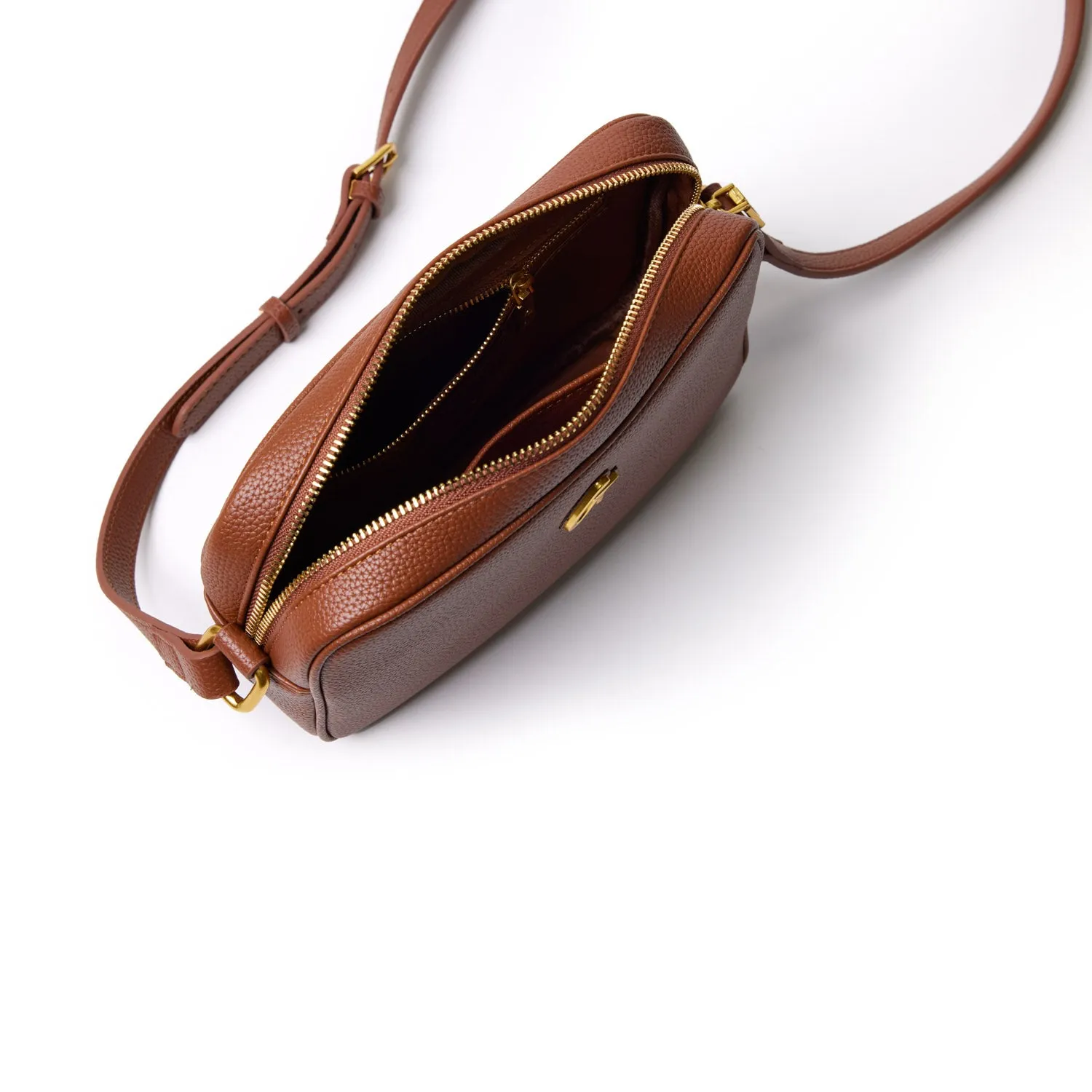 MINI PEBBLE CAMERA BAG - BROWN