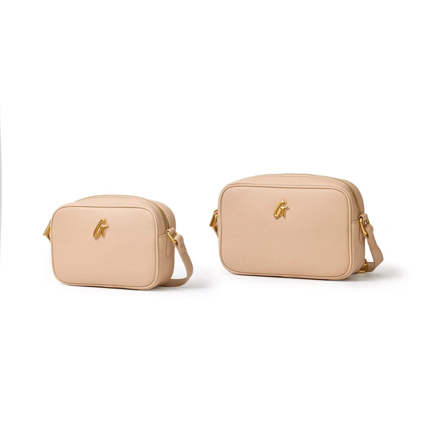 MINI PEBBLE CAMERA BAG - NUDE