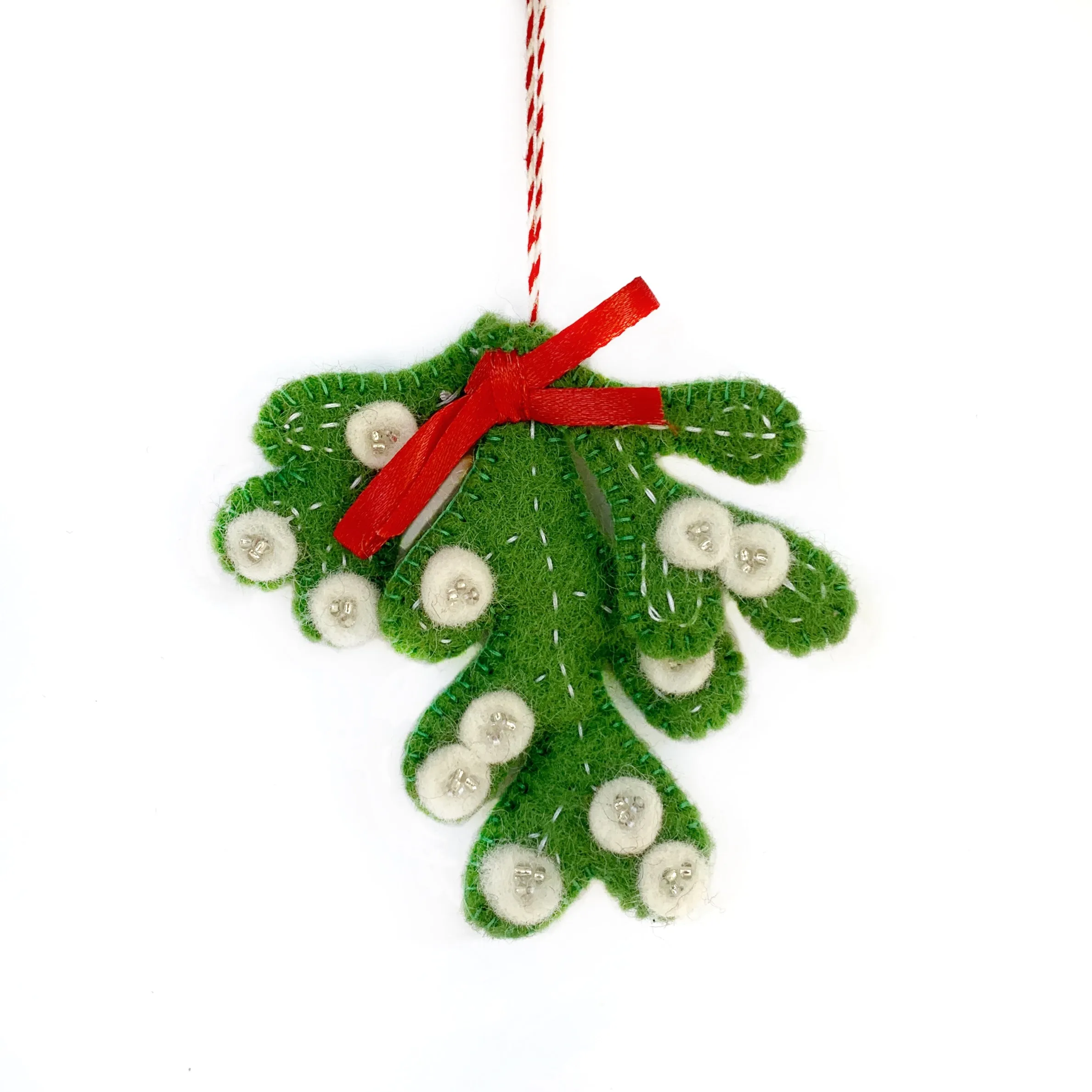 Mistletoe Ornament, Felt Wool