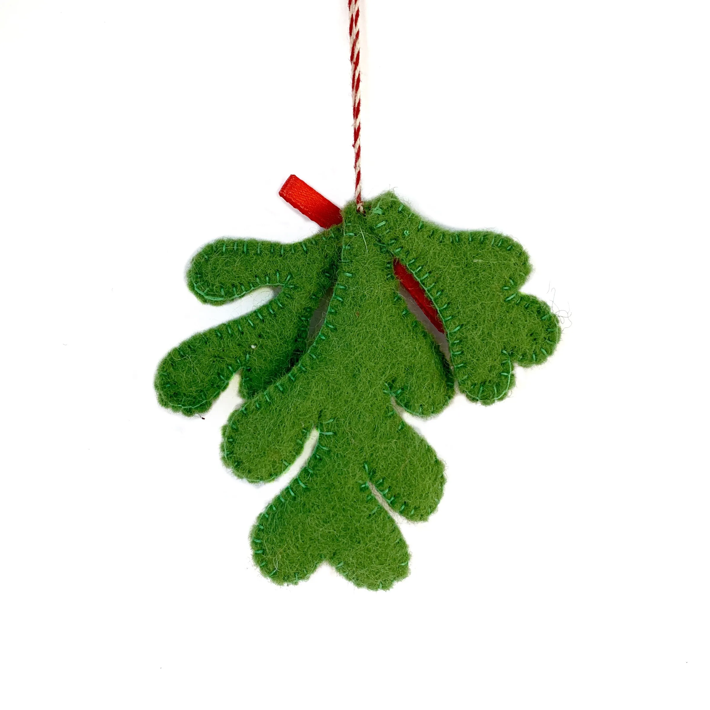 Mistletoe Ornament, Felt Wool