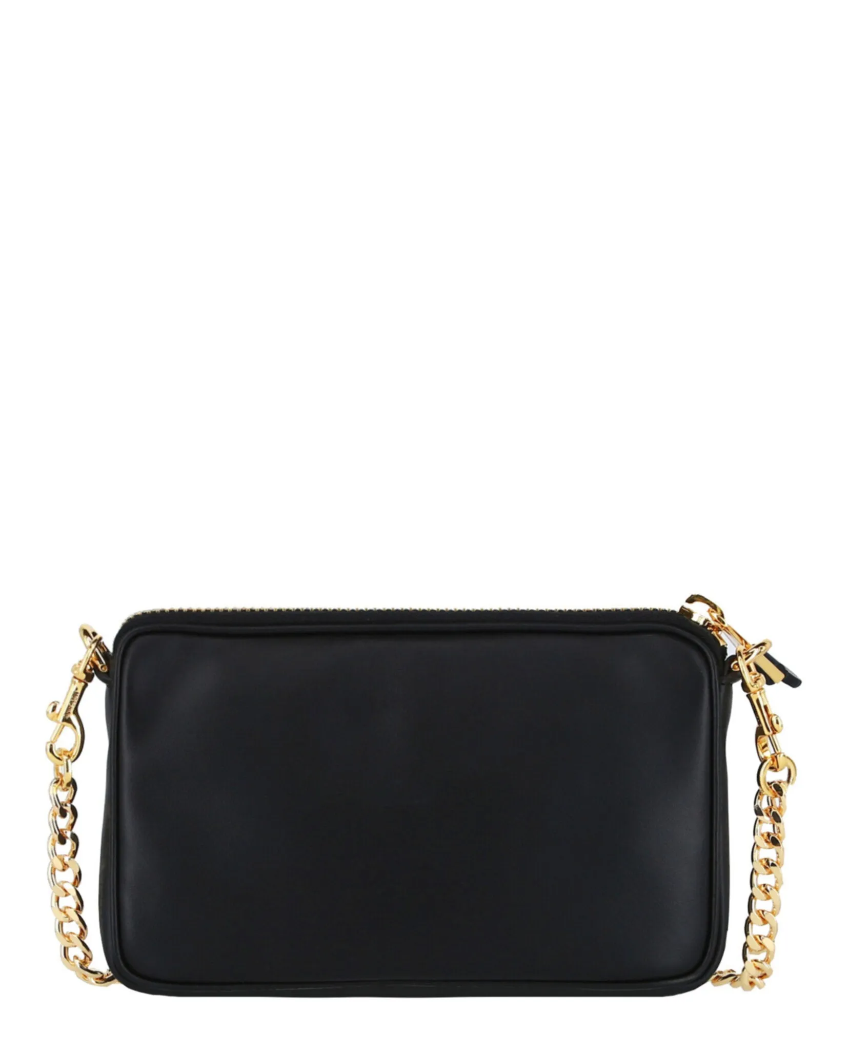 Moschino Logo Leather Chain Shoulder Bag