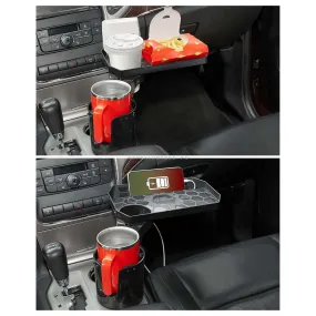 Multi Purpose Car Cup Holder With Table Tray - Large