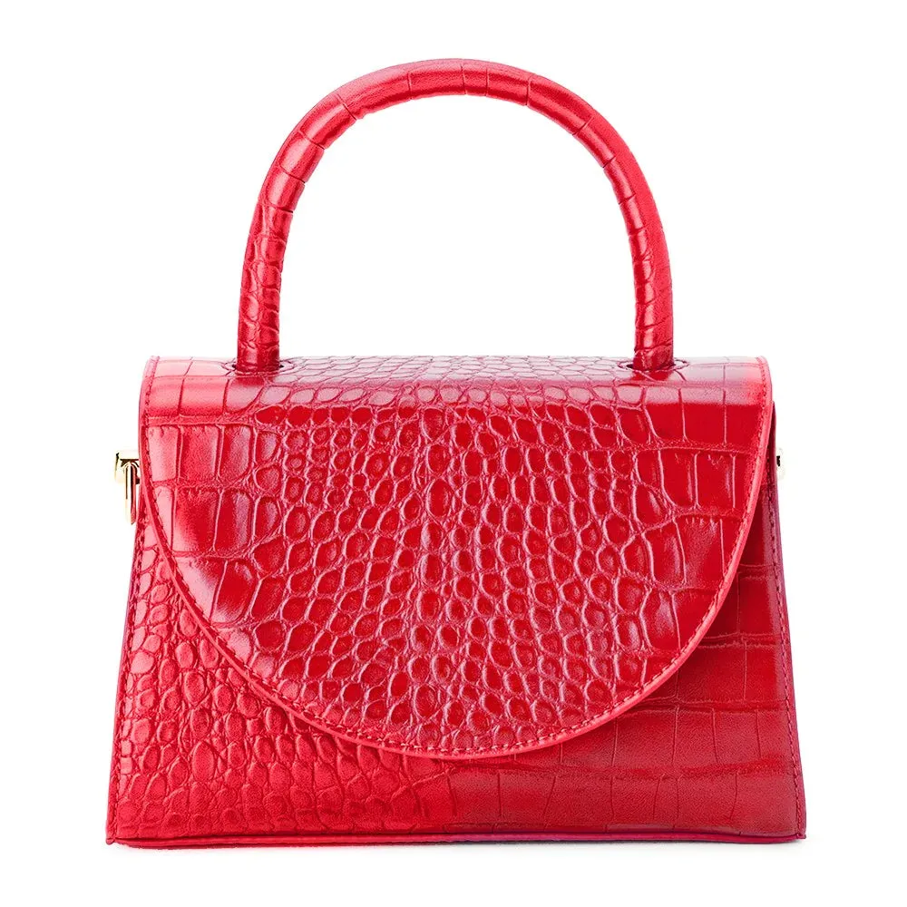 Nadia Top Handle Bag in Red