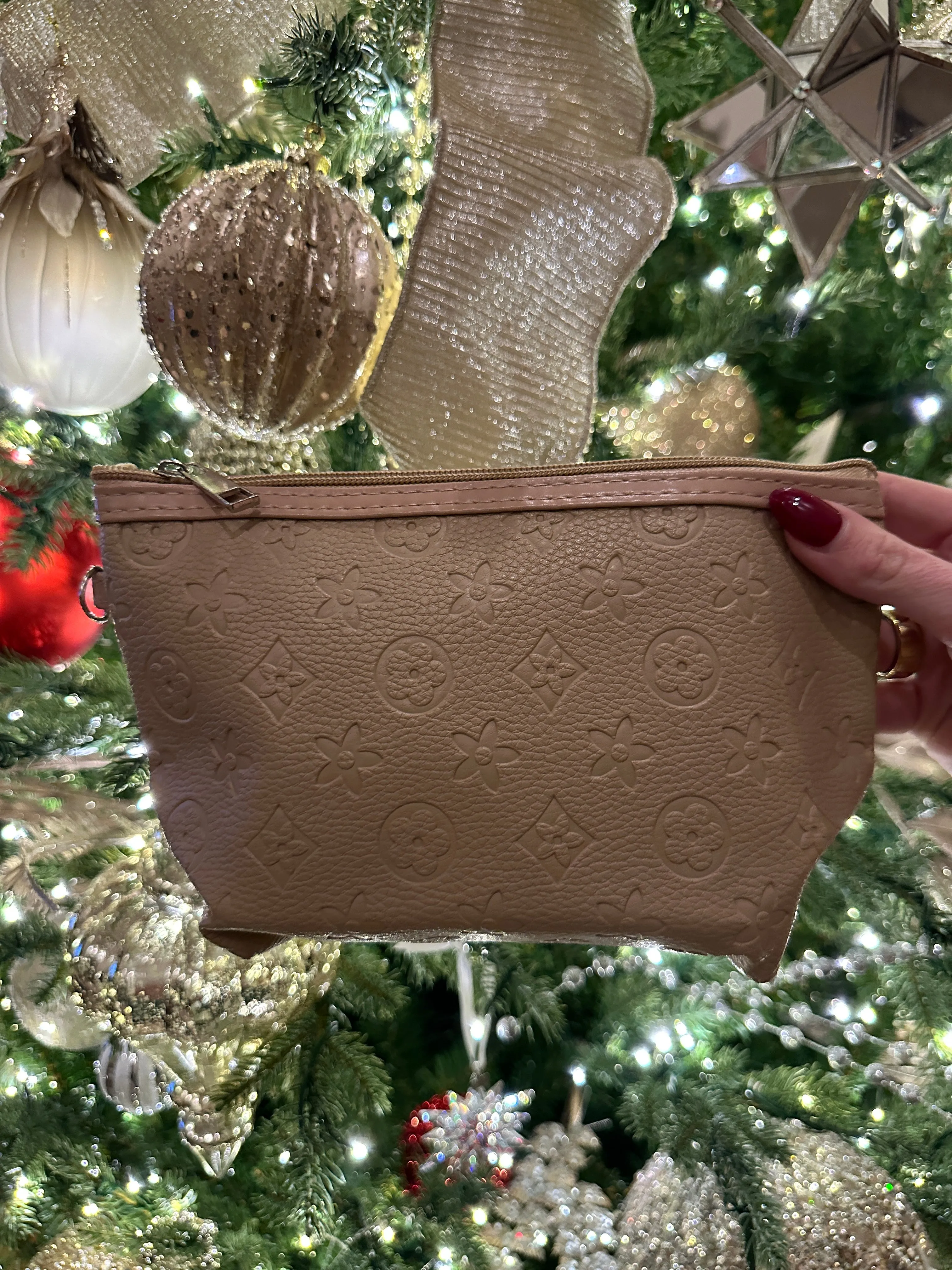 NEW!! Icon Makeup Bag in Tan