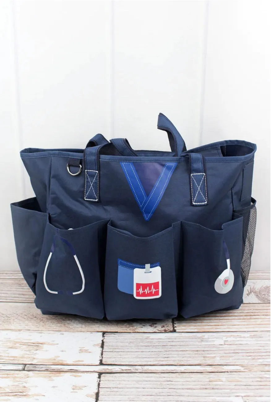 Nurse in Scrubs Large Caddy/Organizer Tote