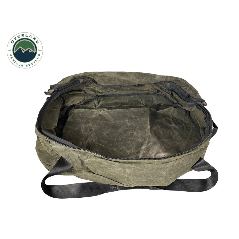 Overland Vehicle Systems - Large Duffle with Handle & Straps #16 Waxed Canvas