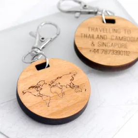 Personalised Mini Map Travel Tag