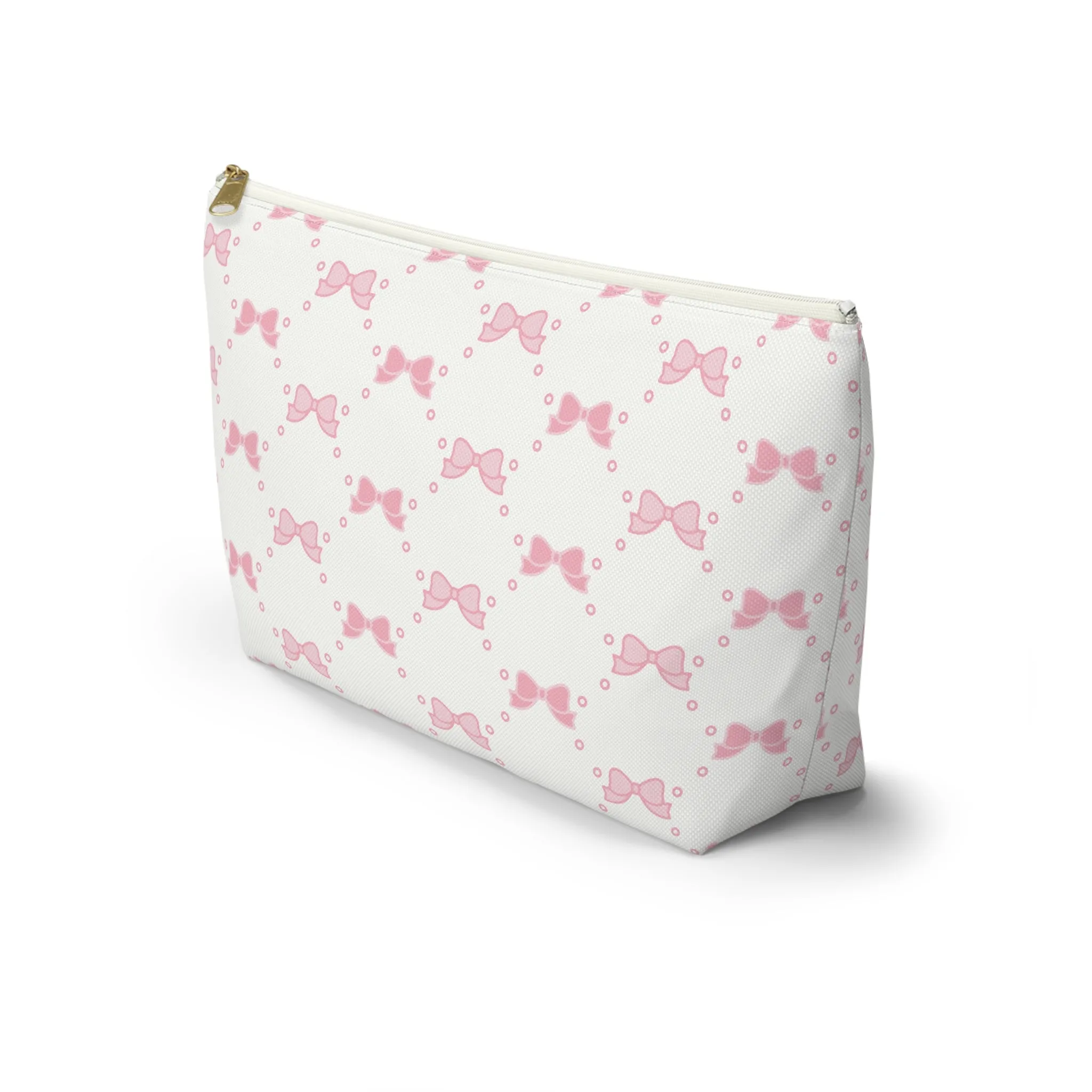 Pink Bow Makeup Bag - Graduation Gift, Bed Party Gift, Acceptance Gift, College Gift, Bow Aesthetic, Pink Bow, Coquette Aesthetic, Coquette