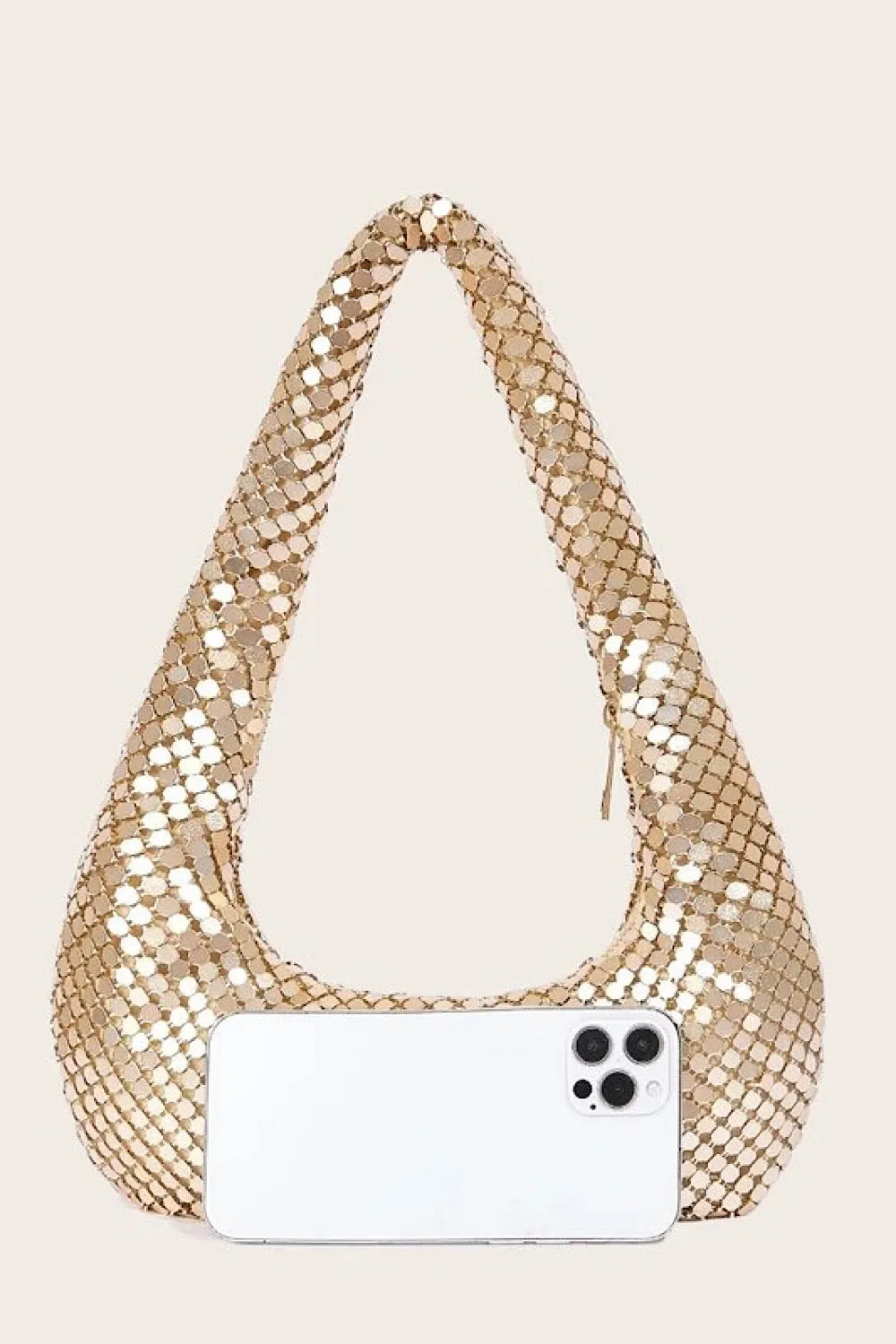 Polly Gold Chain Mail Bag